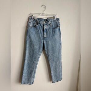 Levi’s 501 Original Jeans Light Wash Aritzia Straight Leg Denim 32x26